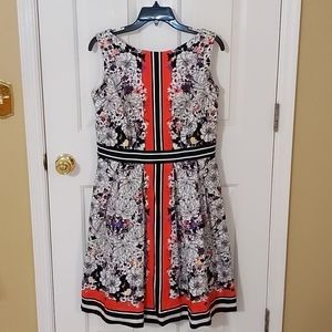 NY&Co floral striped sleeveless skater dress